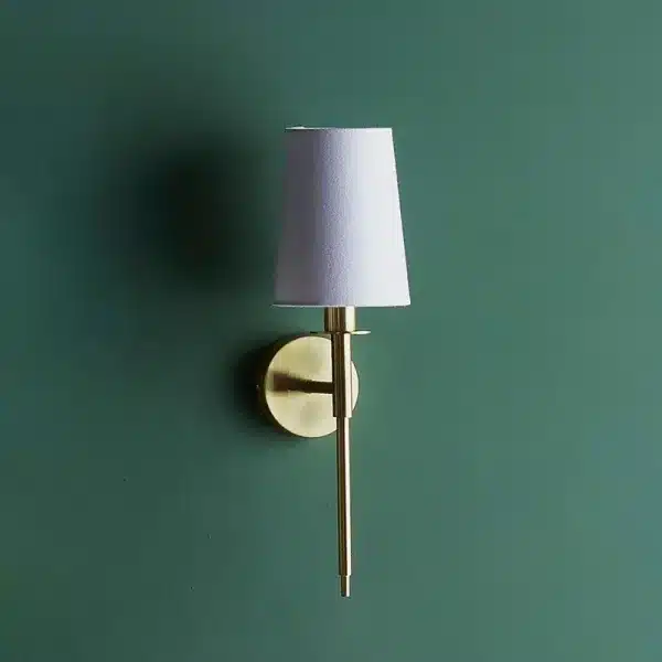 Satin brass wall light product view non lit
