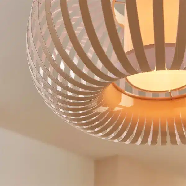 Stone Colour Fabric Shade Pendant Light 60CM