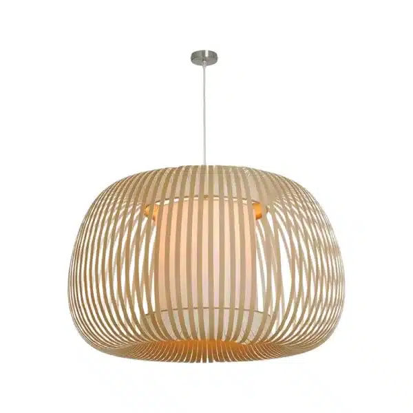 Stone Colour Fabric Shade Pendant Light 60CM