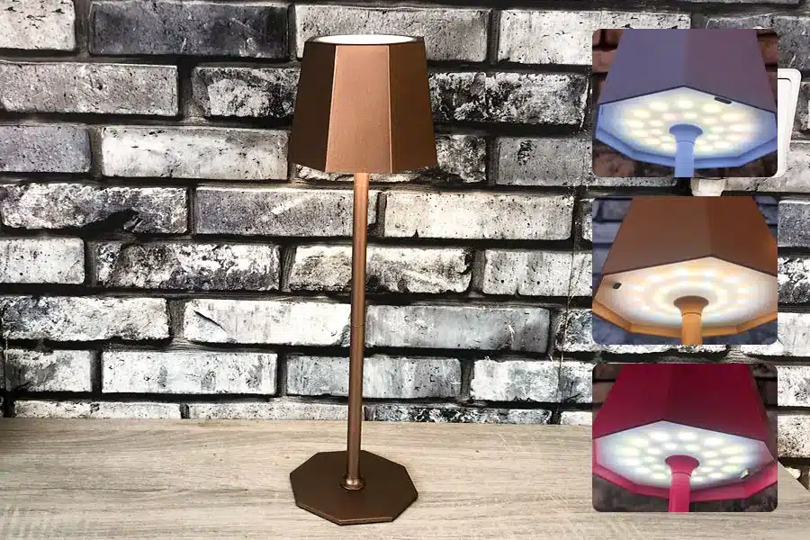 USB rechargeable table lamps with different lighting modes