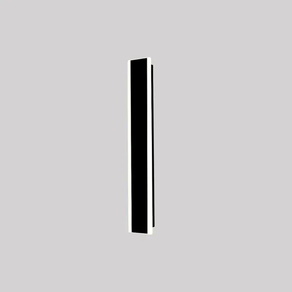 12W outdoor acrylic black wall light IP65 rated gallery image