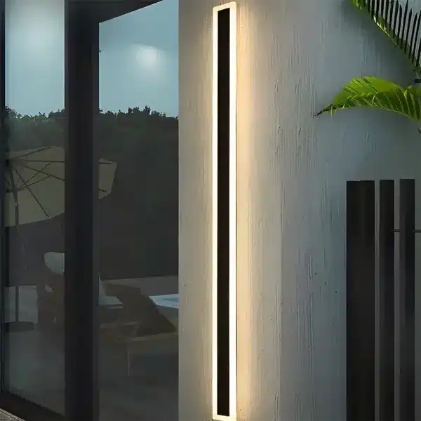 24W acrylic black wall light IP65 rated outdoor installation