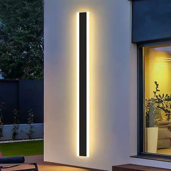 24W outdoor acrylic black wall light IP65 rated product image