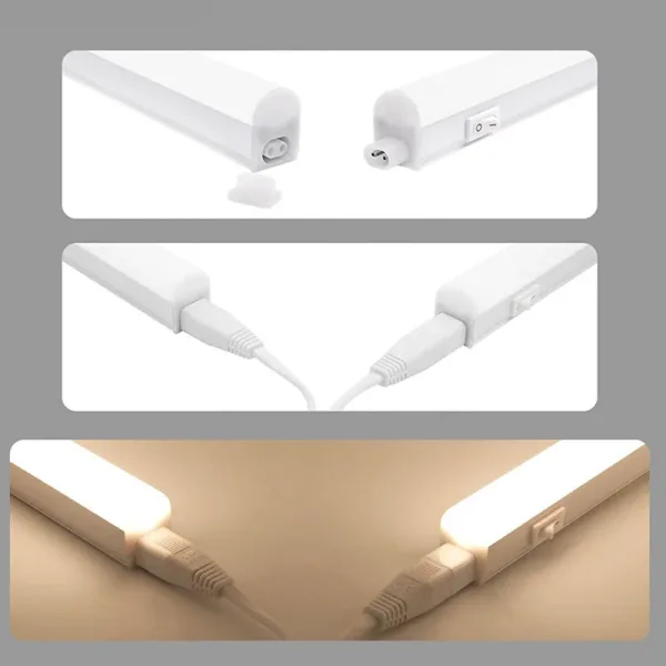 8W LED CCT T5 under cabinet batten light how to link