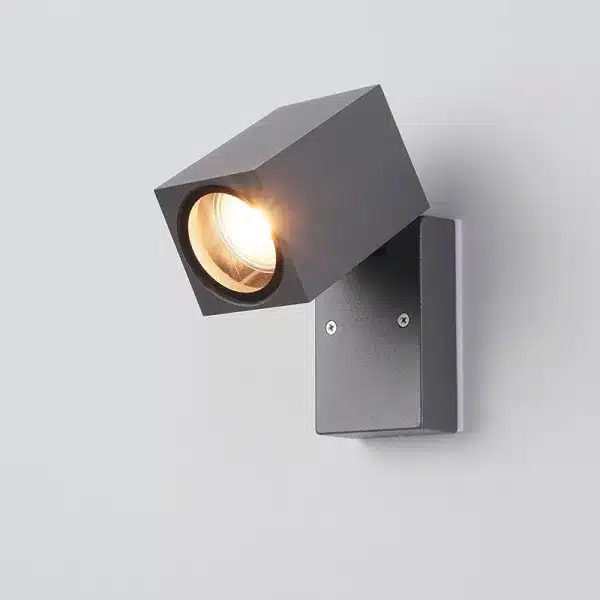 Adjustable outdoor wall light in anthracite grey finish gallery image