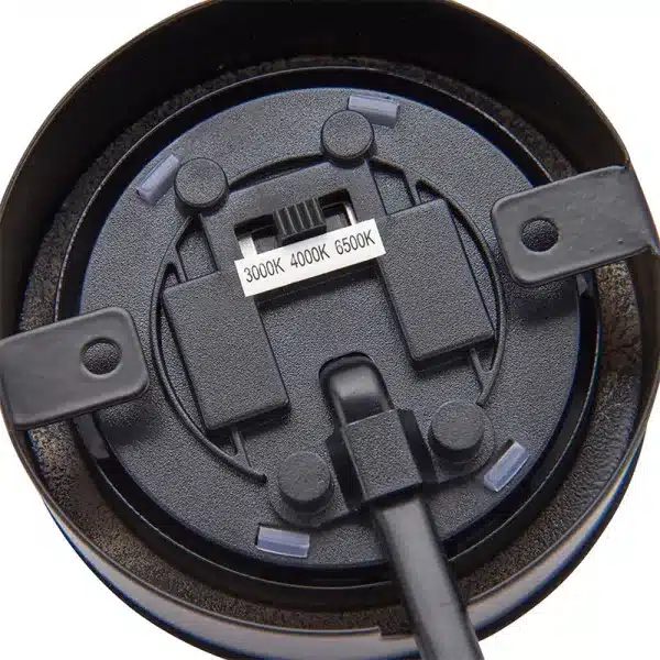 LED round matt black under cabinet light features