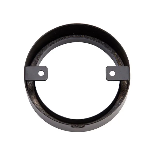 LED round matt black under cabinet light outside case