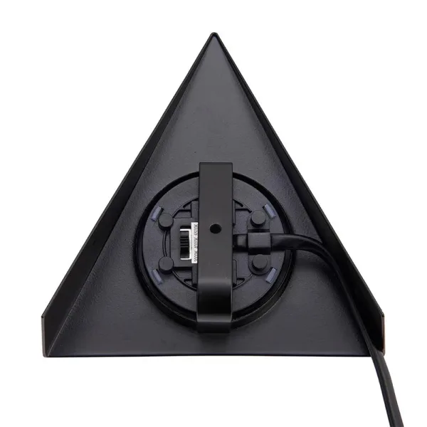 LED triangular matt black under cabinet light connection