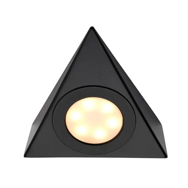 LED triangular matt black under cabinet light product image
