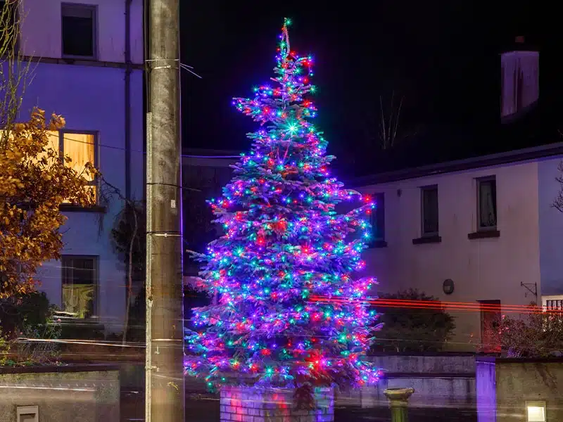 Connectable low voltage multicolour outdoor Christmas LED string lights display