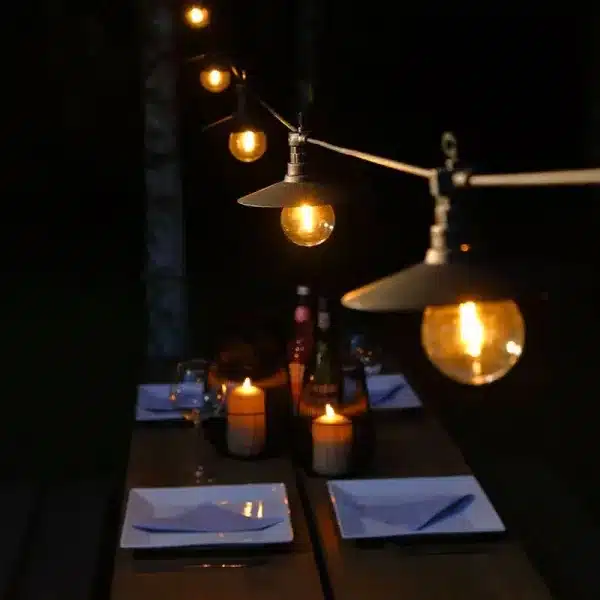 20 LED shade festoon lights ideal for garden parties, weddings, marquees, event lights, patios and outdoor seating areas