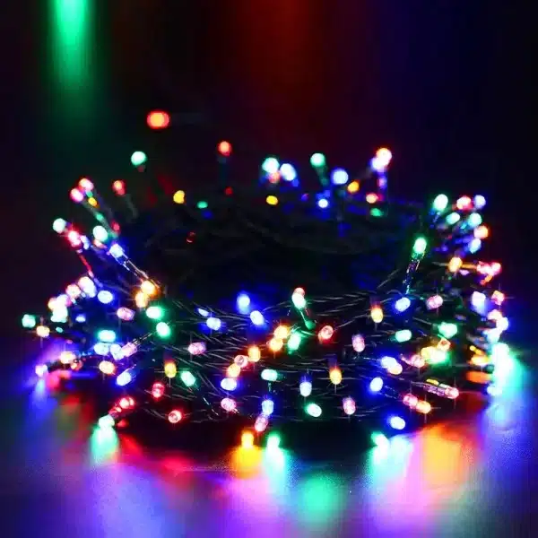 200 LED battery operated Christmas lights multicolour with twinkle effect product image