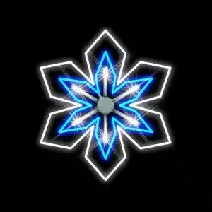 2D Blue snowflake LED Christmas decoration with chasing effect for outdoor use