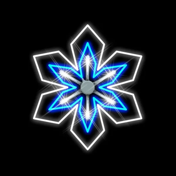 2D Blue snowflake LED Christmas decoration with chasing effect for outdoor use