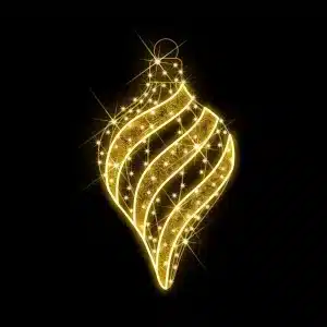 2D Christmas bauble decoration for outdoor use