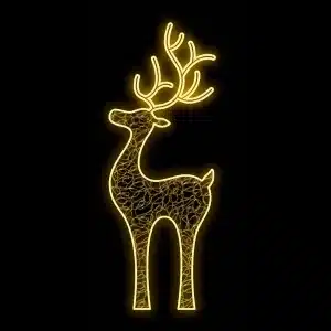2D LED reindeer Christmas decoration 140cm tall for outdoor use