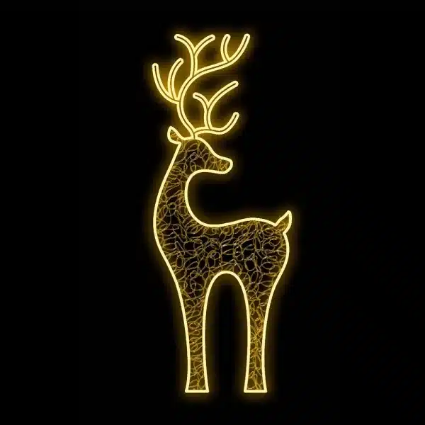 2D LED 150cm tall reindeer Christmas decoration for outdoor use