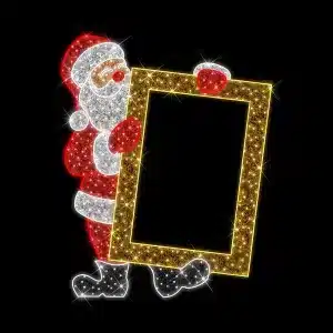 2D Santa With Selfie Frame Christmas Decoration For Festive Photo Moments