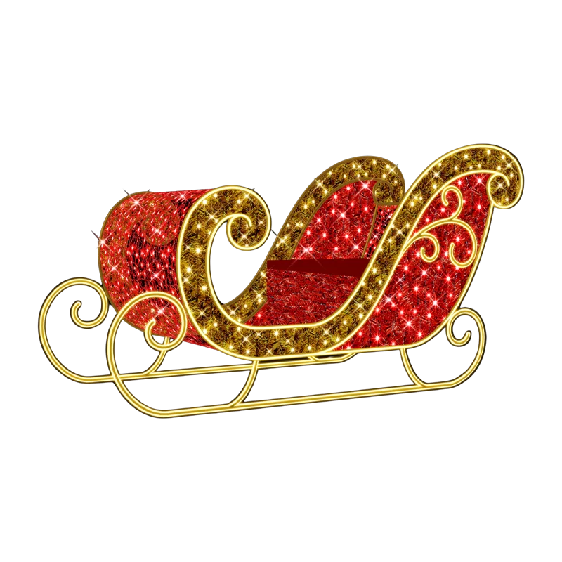 2D Selfie moment sleigh Christmas outdoor decoration