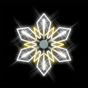2D Snowflake LED Christmas decoration with chasing effect for outdoor use