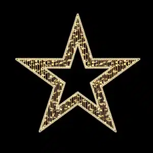 LED 2D Christmas star motif for outdoor use