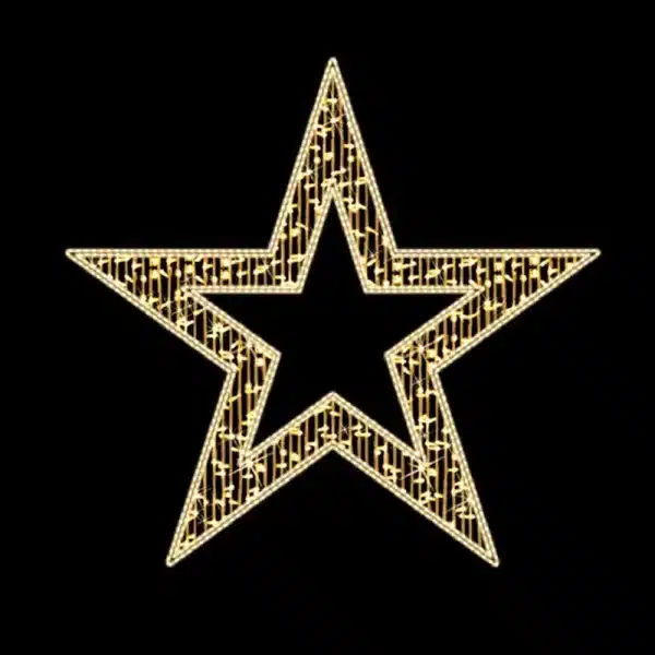 LED 2D Christmas star motif for outdoor use