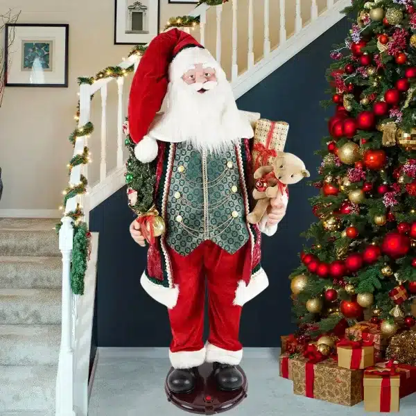 Musical animated dancing Santa Claus Christmas decoration for indoor use