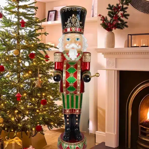 Musical animated nutcracker Christmas decoration indoor display