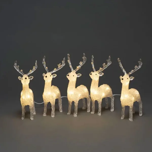 Reindeer outdoor Christmas decoration set made from acrylic