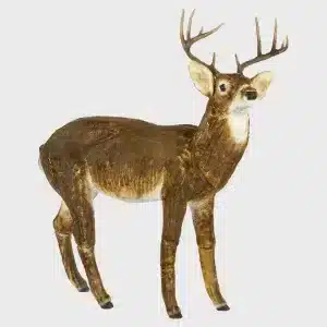 Brown furry reindeer Christmas decoration 142cm tall for indoor and outdoor use
