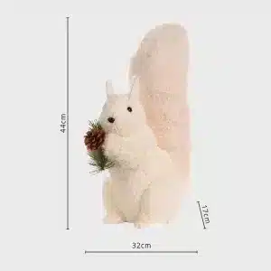 Fluffy squirrel with pine cone Christmas decoration dimensions