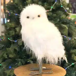Furry long hair owl Christmas decoration smooth head design product image