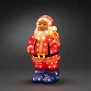 Santa Claus outdoor Christmas decoration with warm white LEDs