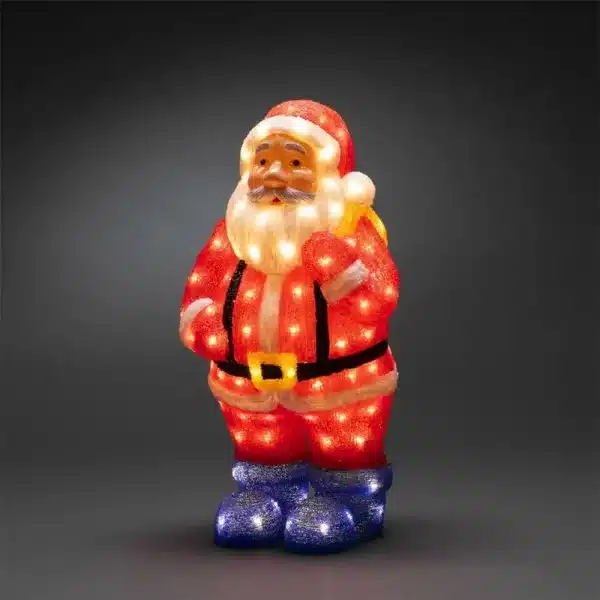 Santa Claus outdoor Christmas decoration with warm white LEDs