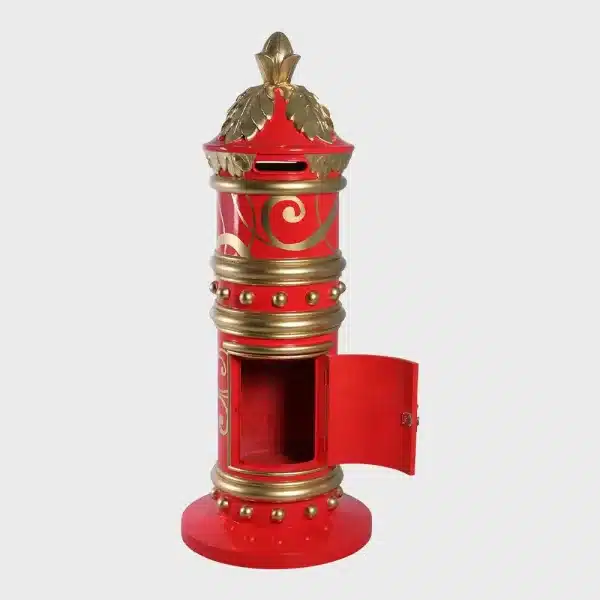 Santa Claus mailbox outdoor Christmas decoration open rear door for letters