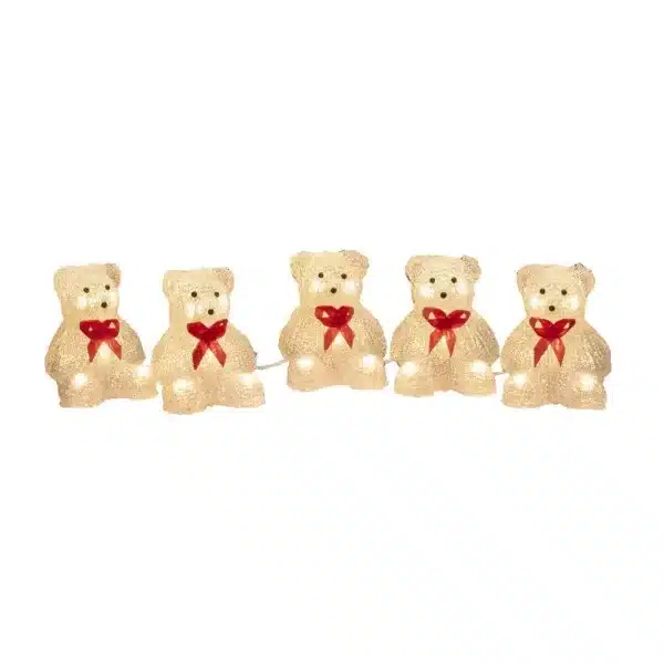 Teddy bears set outdoor Christmas decoration made from acrylic