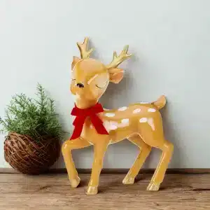 Vintage Bambi reindeer Christmas decoration indoor display gallery image