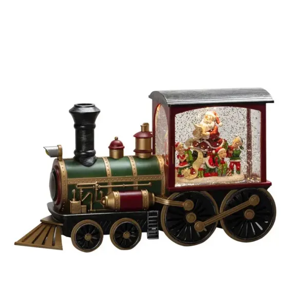 Battery and USB operated Water lantern train with Santa Christmas table top decoration with 5 hour timer function