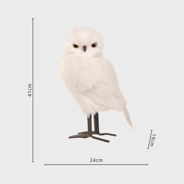 Smooth head winter furry owl indoor Christmas decoration dimensions