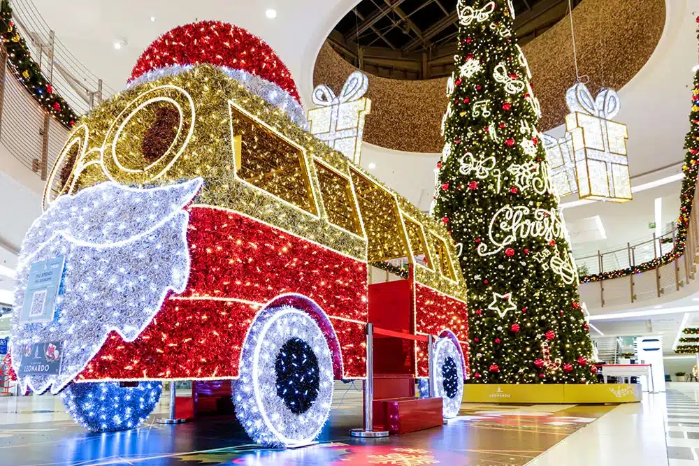 3D Santa bus commercial decoration for shopping centres