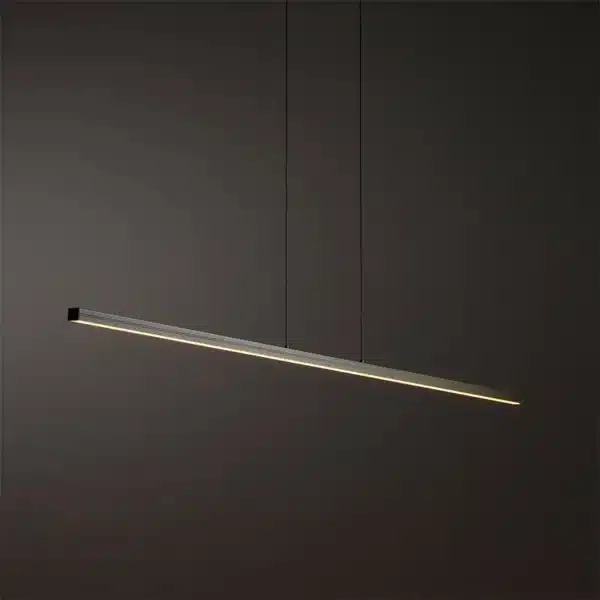 Modern olive green suspended pendant light with integrated 3000K warm white LED
