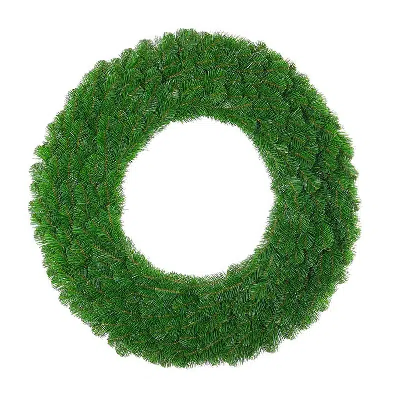 120cm-Alaskan-Pine-Large-Non-Lit-Christmas-Wreath 120cm non-lit Alaskan pine large Christmas wreath with green PVC foliage