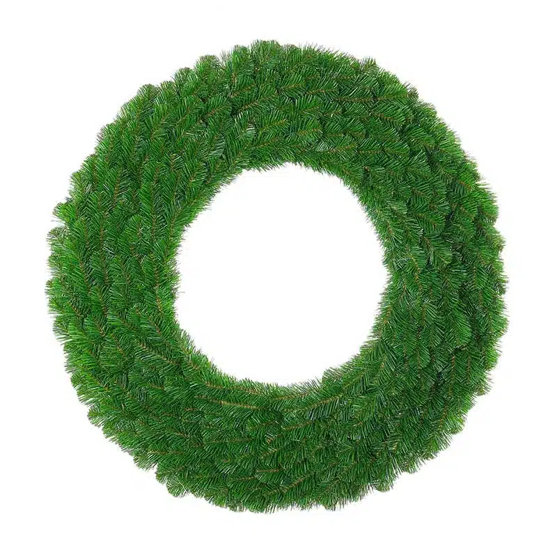 90cm-Alaskan-Pine-Non-Lit-Christmas-Wreath-With-Green-PVC-Foliage 90cm non-lit Alaskan pine Christmas wreath with green PVC foliage