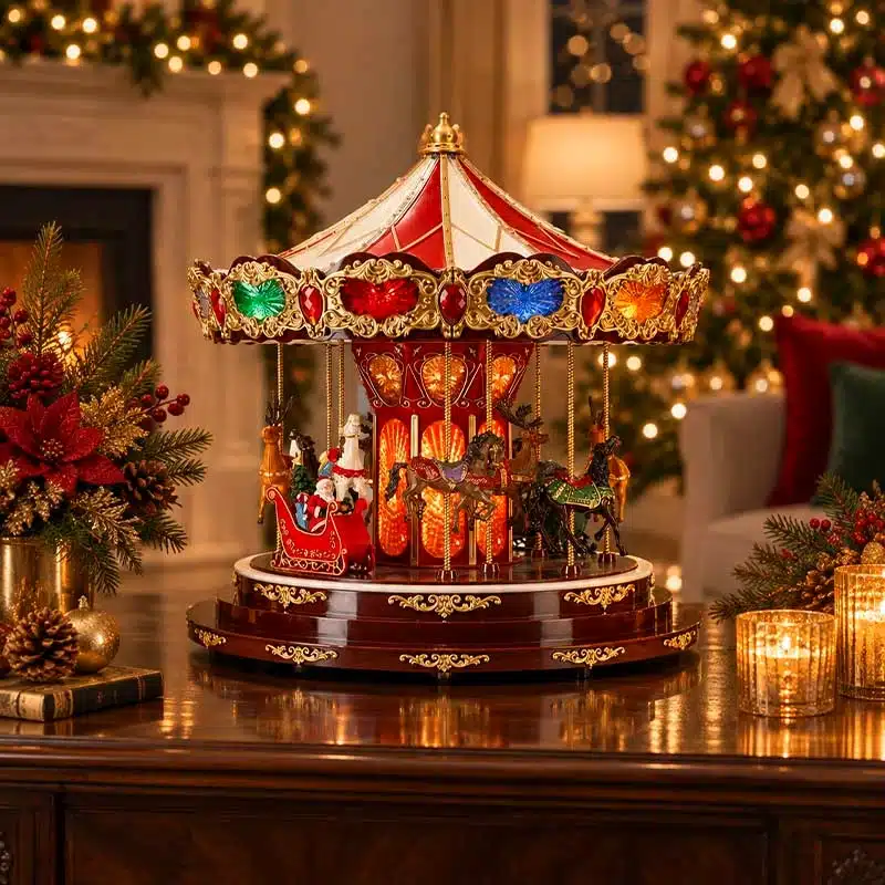Animated-Christmas-Carousel-Table-Decoration Animated Christmas carousel table decoration