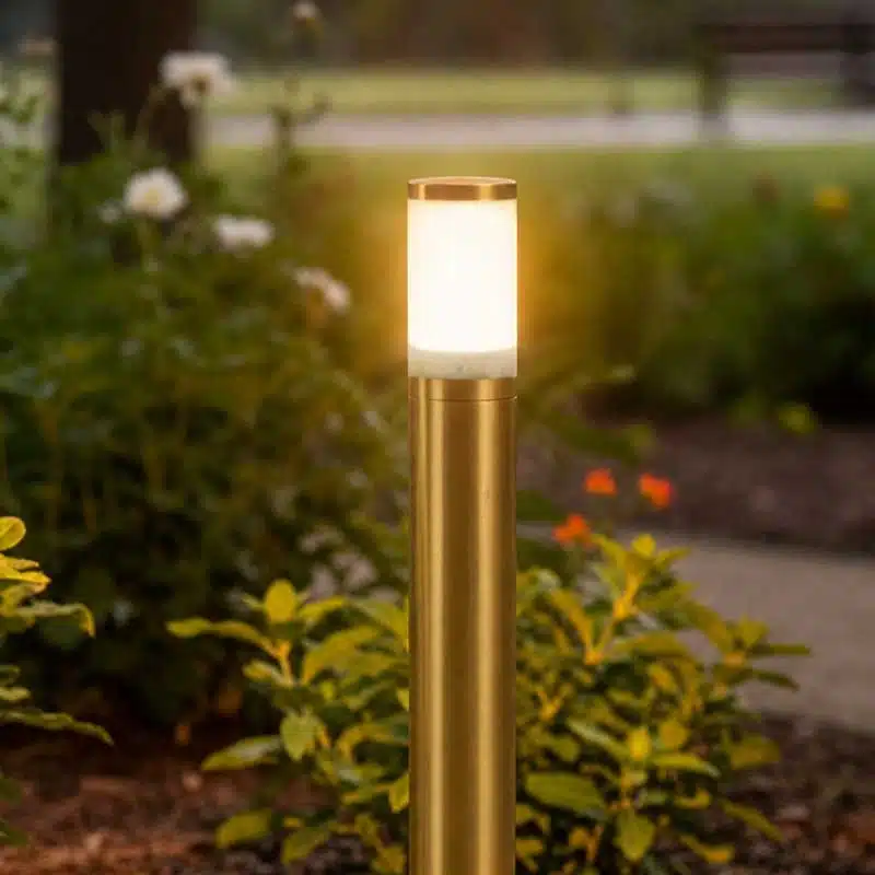 Antique-Brass-IP55-Bollard-Light-Warm-White-Lighting Antique Brass Bollard Light 45CM Warm White Lighting