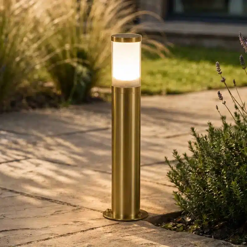 Antique-Brass-IP55-Bollard-Light-in-Garden Antique Brass Bollard Light 45CM in Garden