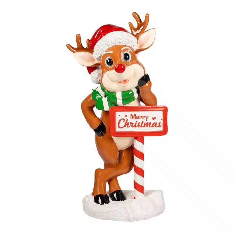 Funny-Reindeer-with-Christmas-Sign-Decoration-Product-Image Funny reindeer with Christmas sign decoration