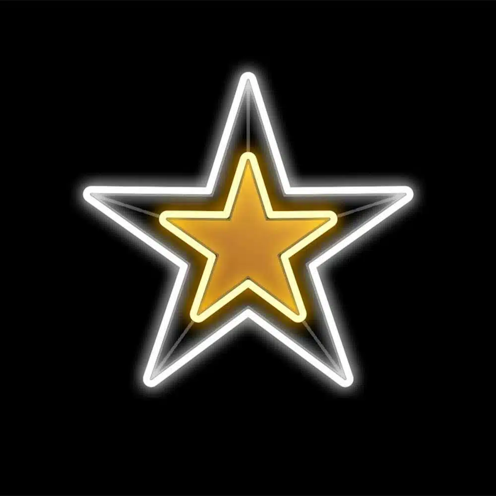 Gold-Double-Star-2D-Christmas-Decoration-Product-Image Gold double star 2D Christmas decoration product image
