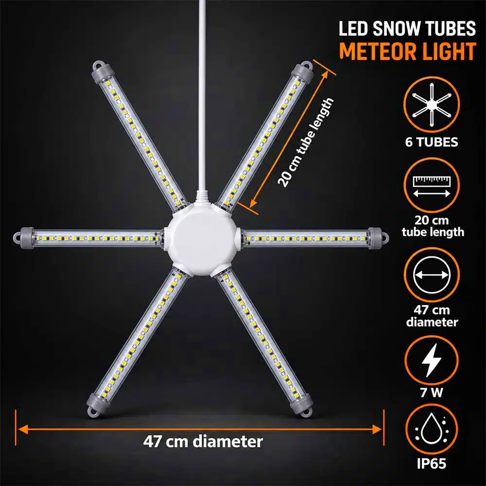 Ice-white-led-snow-tube-meteor-light-47cm-specifications Ice white LED snow tube meteor light 47cm specifications