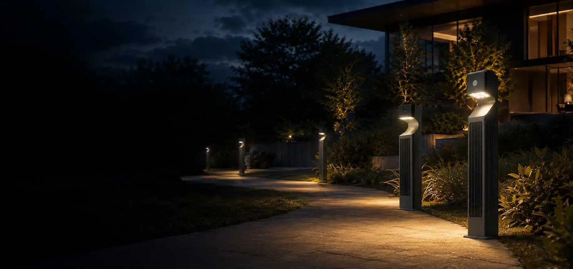 Professional Solar Pro outdoor lighting installation